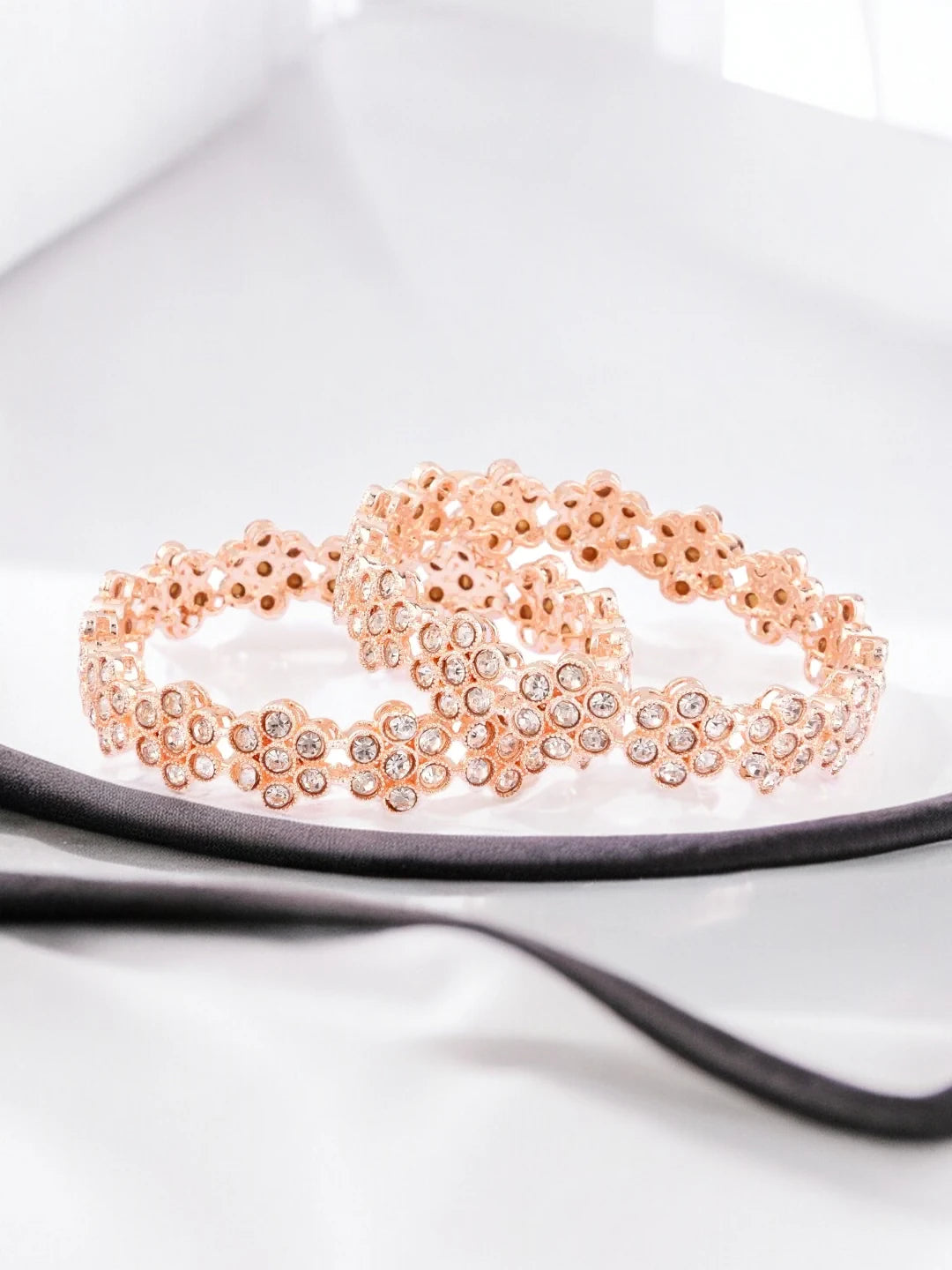 Floral CZ Bangles