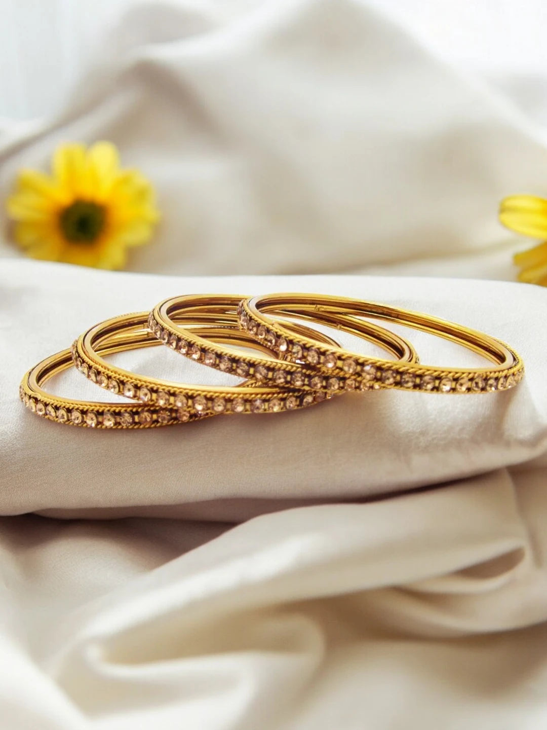 Gold Plated CZ Bangles