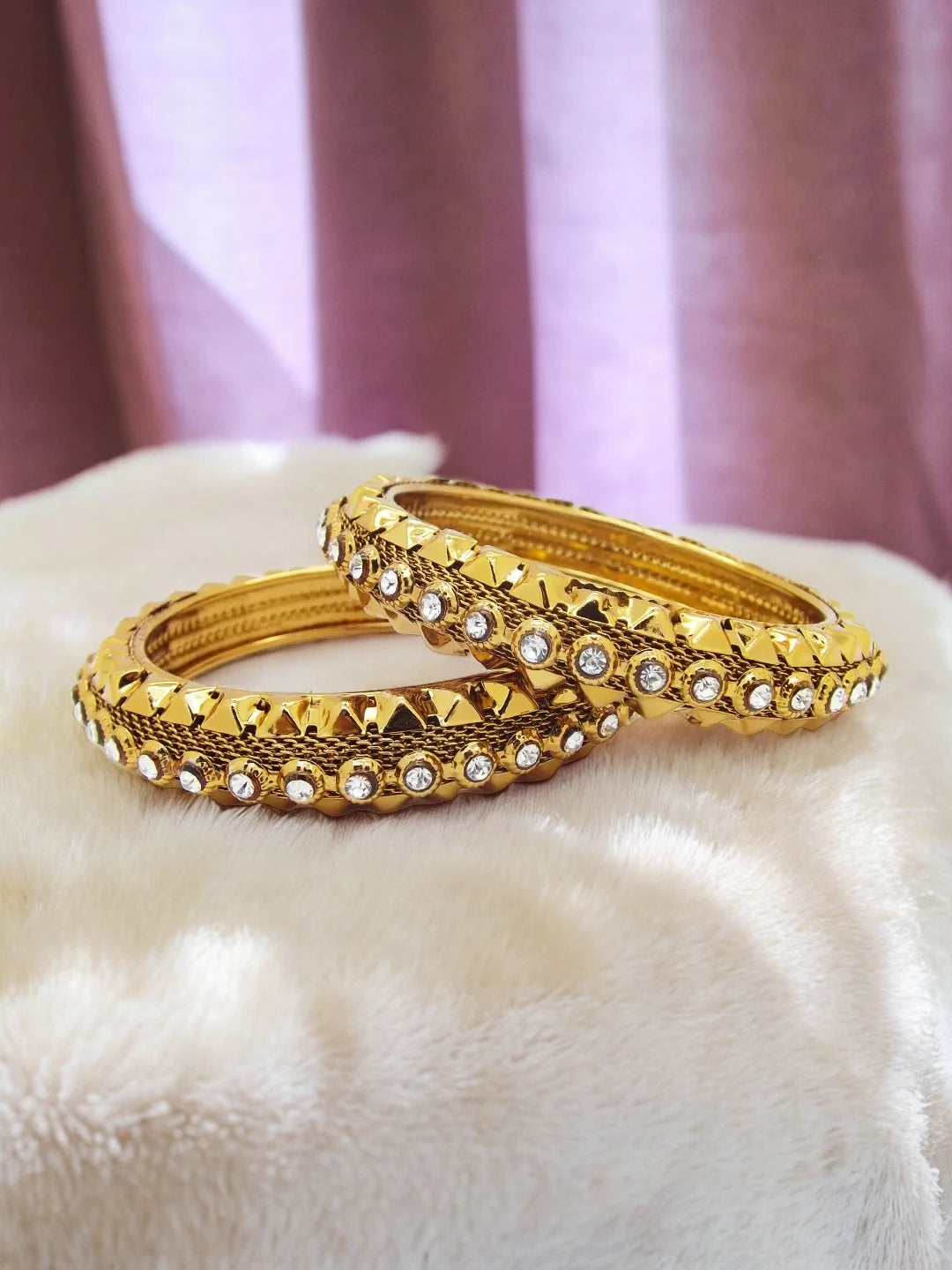 CZ Stones Gokhru Bangles