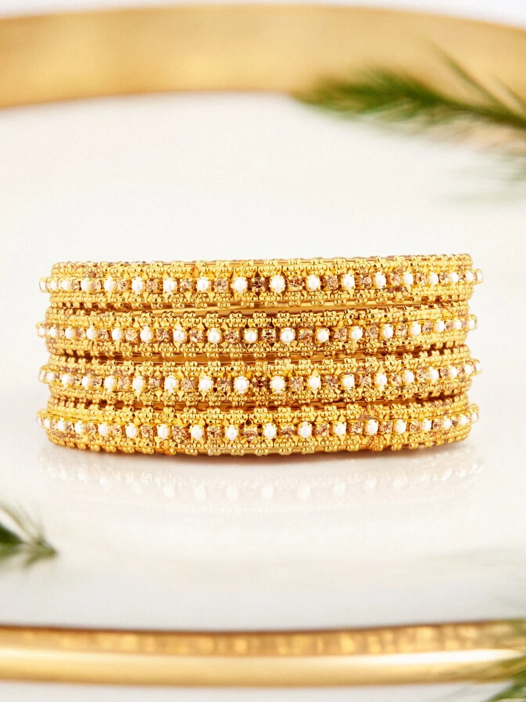 Gold Plated Sleek Bangles